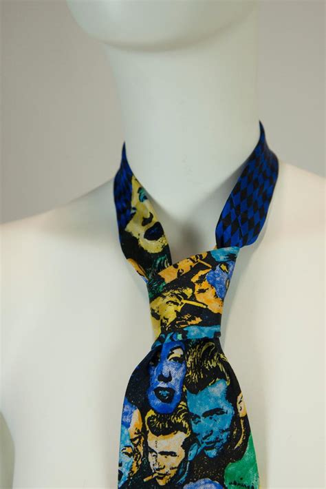 versace marilyn monroe tie|Gianni Versace Marilyn & James Dean Print Silk Neck Tie .